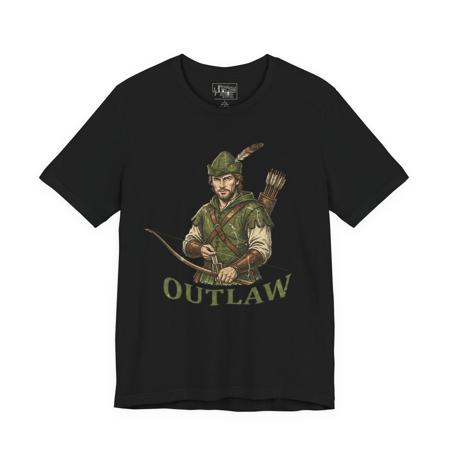 Outlaw Archer T-Shirt — Vintage Robin Hood Bow & Arrow Graphic Tee