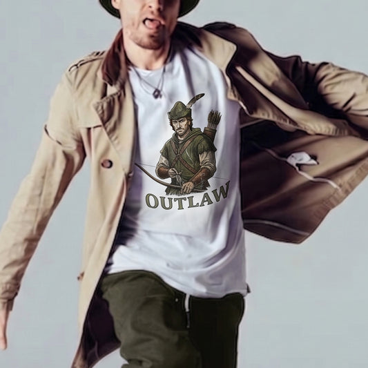 Outlaw Archer T-Shirt — Vintage Robin Hood Bow & Arrow Graphic Tee