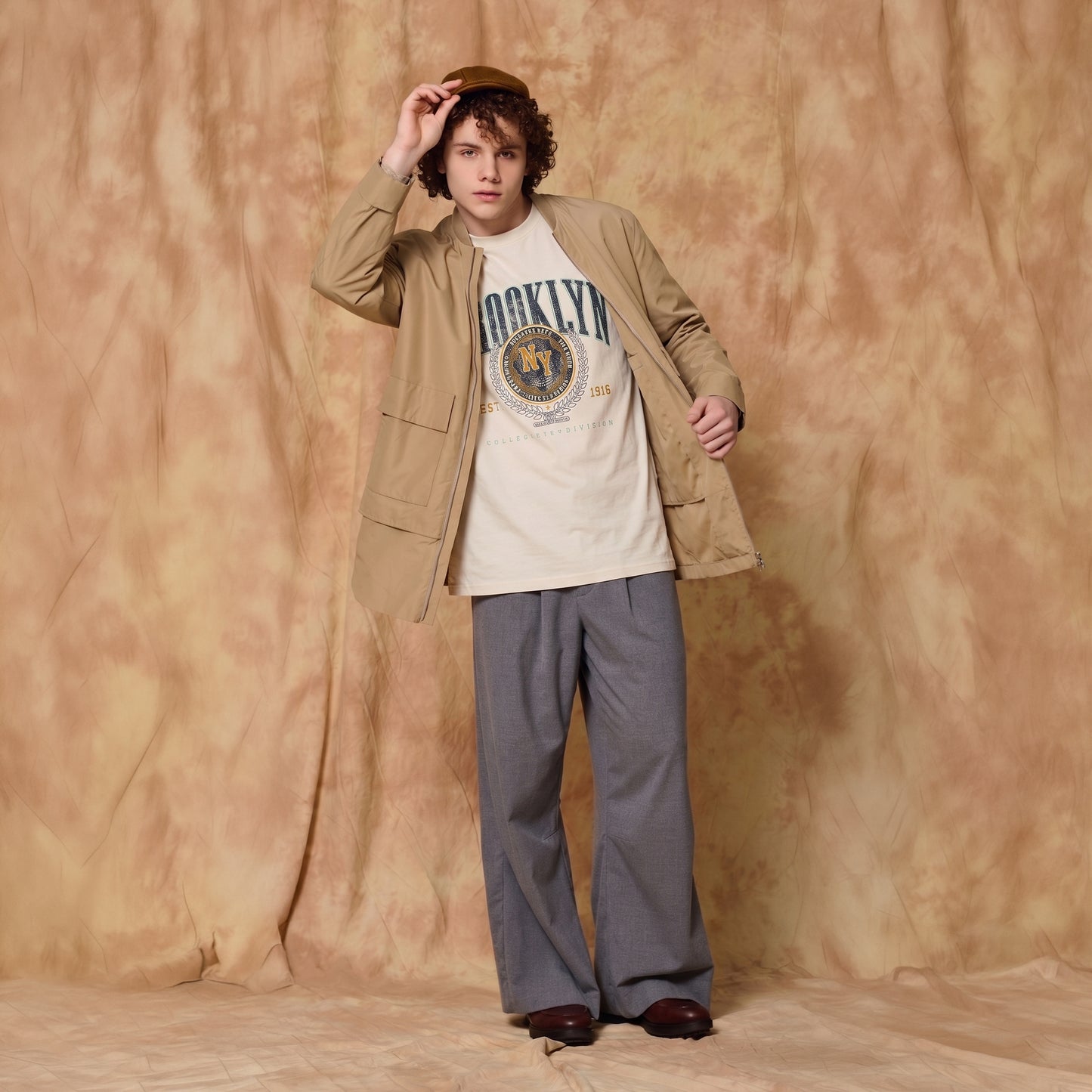 Brooklyn Vintage Seal Tee — Men's Oversized Graphic T-Shirt