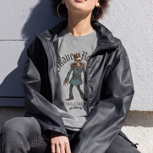 Grave Royalty Skeleton King Tee | The Skeletal Reign, Gothic Horror