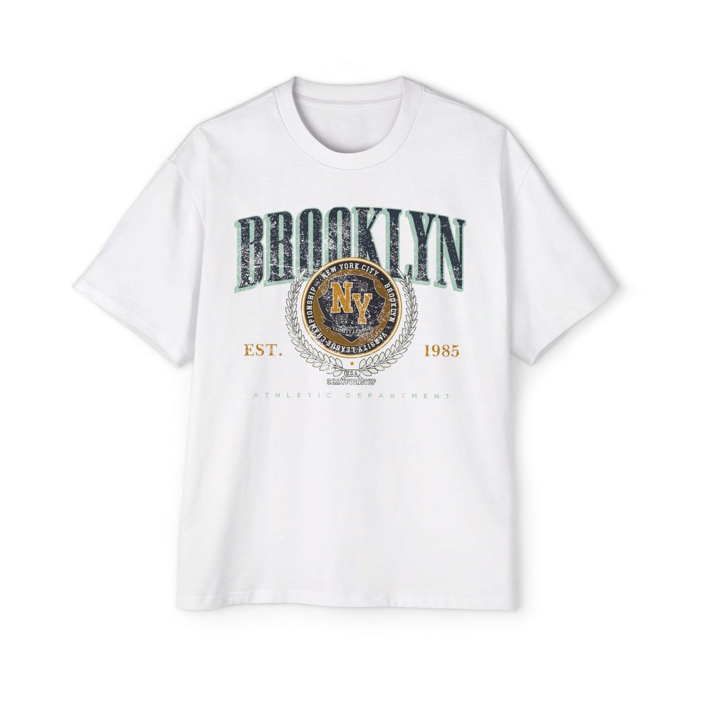 Brooklyn Vintage Seal Tee — Men's Oversized Graphic T-Shirt