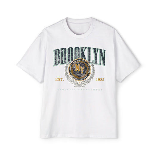 Brooklyn Vintage Seal Tee — Men's Oversized Graphic T-Shirt