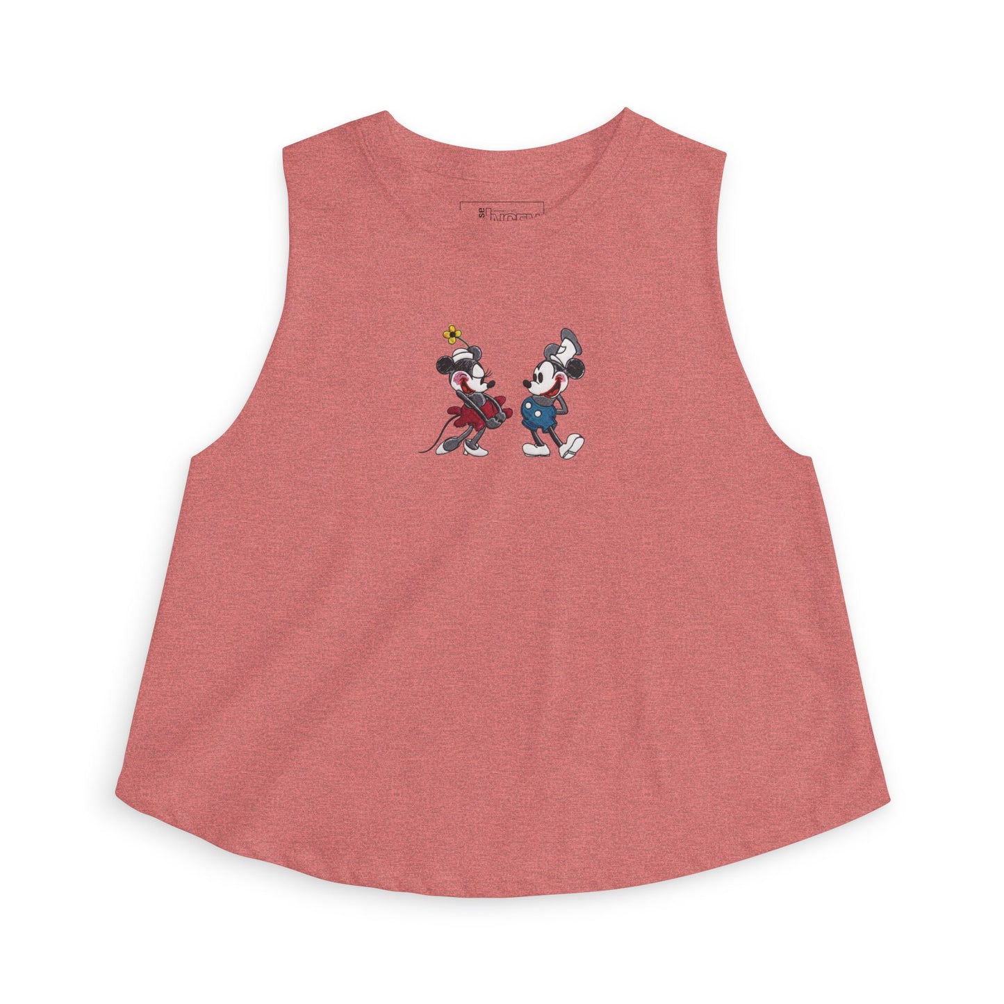 Vintage Cartoon Couple Women's Crop Top